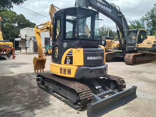 Sử dụng Komatsu PC55MR 2 Mini gốc Nhật Bản hiệu quả năng lượng cao