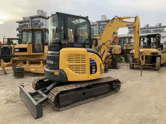 Komatsu PC55MR-2 máy đào cũ Nhật Bản Mini Size với búa thủy lực