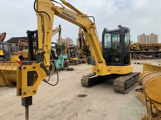 Komatsu PC55MR-2 máy đào cũ Nhật Bản Mini Size với búa thủy lực