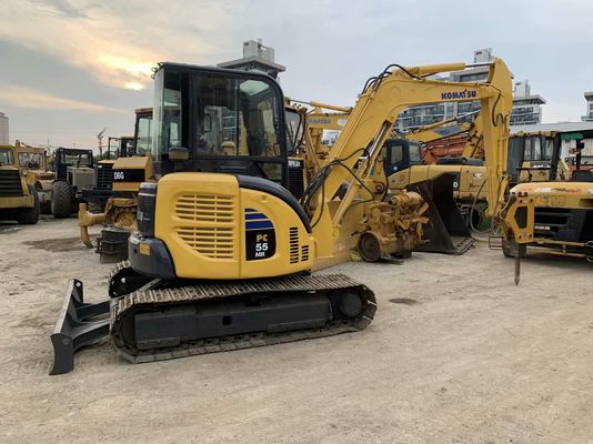 Komatsu PC55MR-2 máy đào cũ Nhật Bản Mini Size với búa thủy lực