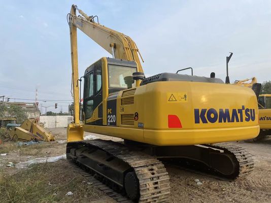 Originla Nhật Bản sử dụng Komatsu Excavator PC220-7 Crawler với cánh tay dài 18 mét