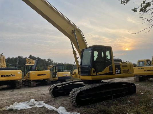 Originla Nhật Bản sử dụng Komatsu Excavator PC220-7 Crawler với cánh tay dài 18 mét