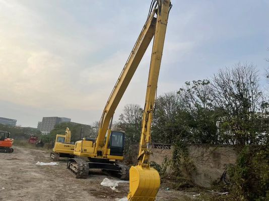 Originla Nhật Bản sử dụng Komatsu Excavator PC220-7 Crawler với cánh tay dài 18 mét