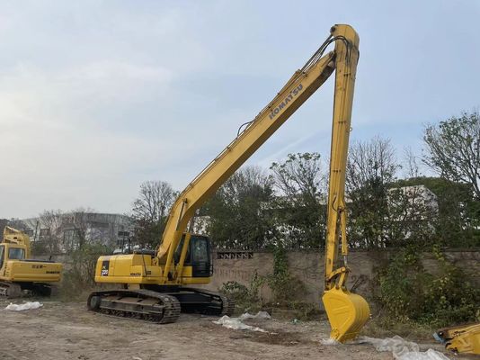 Originla Nhật Bản sử dụng Komatsu Excavator PC220-7 Crawler với cánh tay dài 18 mét