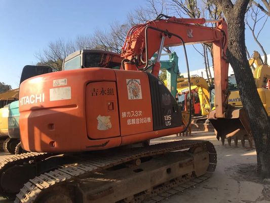ZX135US Máy đào tay hai trong tình trạng tốt Hitachi Crawler Excavator Màu gốc
