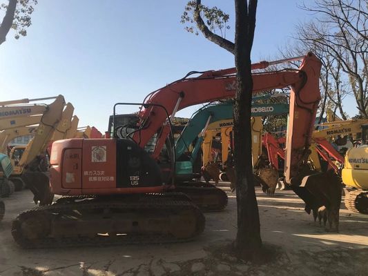 ZX135US Máy đào tay hai trong tình trạng tốt Hitachi Crawler Excavator Màu gốc