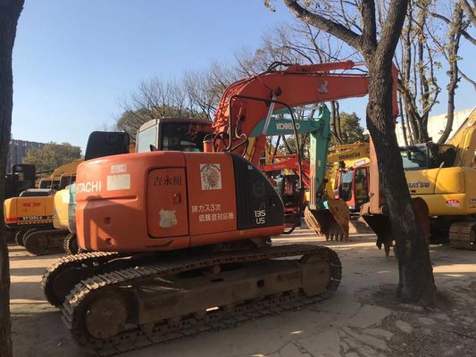 ZX135US Máy đào tay hai trong tình trạng tốt Hitachi Crawler Excavator Màu gốc