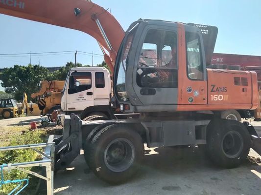 Màu nguyên bản sử dụng Hitachi ZX160W máy đào bánh xe trong tình trạng tốt