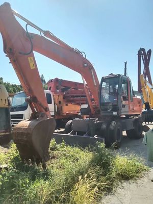 Màu nguyên bản sử dụng Hitachi ZX160W máy đào bánh xe trong tình trạng tốt