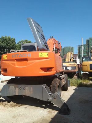 Màu nguyên bản sử dụng Hitachi ZX160W máy đào bánh xe trong tình trạng tốt