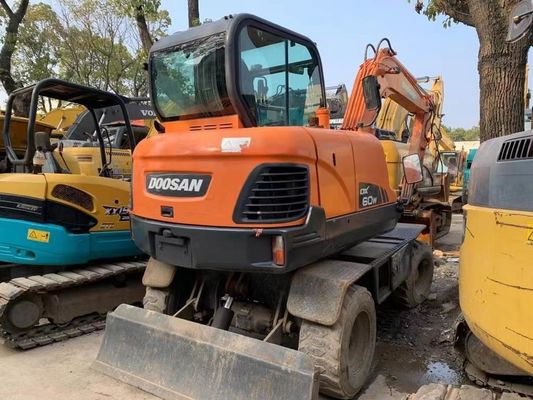 Máy đào bánh xe Doosan DX60W cũ Trong tình trạng tuyệt vời/ Máy đào bánh xe mini Doosan cũ Để bán