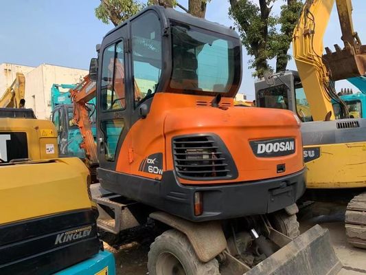 Máy đào bánh xe Doosan DX60W cũ Trong tình trạng tuyệt vời/ Máy đào bánh xe mini Doosan cũ Để bán