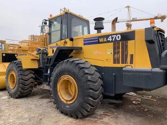 Màu sơn lại Loader bánh xe cũ Komatsu WA470-6 Loader tay thứ hai