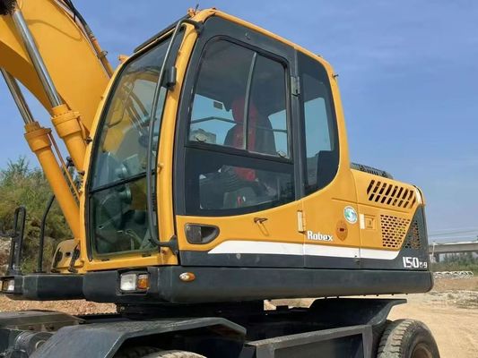 Hyundai R150W-9 Xe đào bánh xe cũ 2015 Độ chính xác cao cho xây dựng