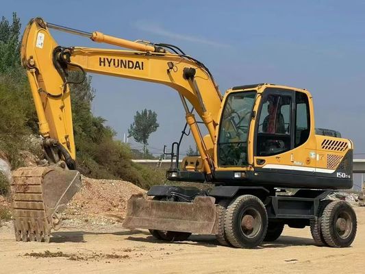 Hyundai R150W-9 Xe đào bánh xe cũ 2015 Độ chính xác cao cho xây dựng