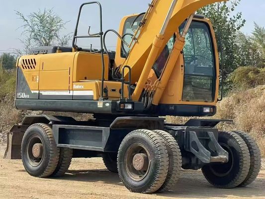 Hyundai R150W-9 Xe đào bánh xe cũ 2015 Độ chính xác cao cho xây dựng