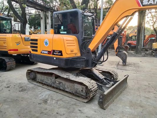 2020 Năm sử dụng SANY SY60C-9 Mini Crawler Excavator Màu gốc