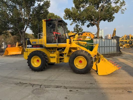 Bản gốc Nhật Bản sử dụng Komatsu WA100-1 Loader bánh xe làm việc trong vườn