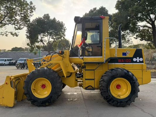 Bản gốc Nhật Bản sử dụng Komatsu WA100-1 Loader bánh xe làm việc trong vườn